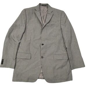 Michael‎ Kors Men’s Micro Checkered Dinner Jacket Blazer 40L Polyester Rayon